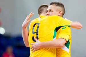 Lietuvos salės futbolo rinktinė Europos čempionato atrankos turnyre šventė antrąją pergalę