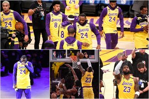 Pirmosiose rungtynėse po K. Bryanto žūties „Lakers“ namuose pagerbė legendos atiminimą
