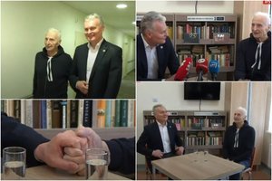 G. Nausėda ligoninėje aplankė sveikstantį tėtį „Jis galvoja, kad jam apie 40 metų“
