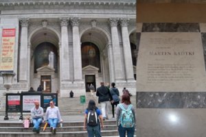 Niujorko viešosios bibliotekos vestibiulio grindyse – žinutė apie Lietuvą 