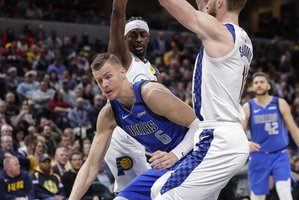 Latvis K. Porzingis žavėjosi D. Sabonio dominavimu: „Vėluodavau pusę žingsnio“