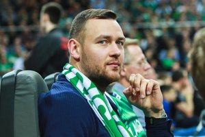 „Žalgirio“ mače pasirodęs D. Motiejūnas – apie Lietuvos rinktinę ir koronaviruso išgąsdintą Kiniją