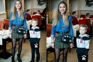 Besiskiriančią Vaidą Skaisgirę į renginį atlydėjo sūnus