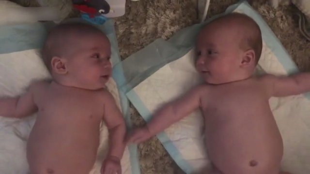 Širdį glostantis vaizdas – dvyniai atpažįsta vienas kitą pirmąkart