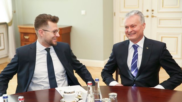 G. Nausėda susitiko su kandidatu į ekonomikos ir inovacijų ministrus L. Savicku