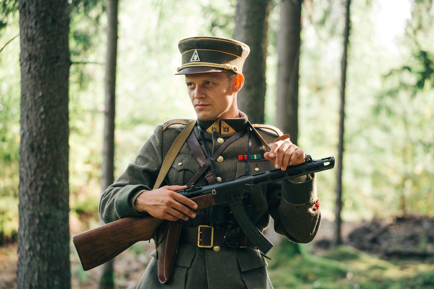 Scena iš filmo „Partizanas“ filmavimo.<br> M.Bartaševičiaus nuotr.