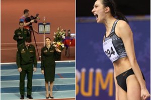 Į Lietuvą planuojančiai atvykti garsiai šuolininkei M. Lasickienei – Rusijos armijos kapitonės laipsnis