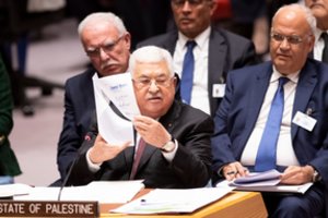 Palestiniečių prezidentas Jungtinėse Tautose atmeta „Izraelio ir amerikiečių planą“