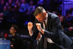 Š. Jasikevičius įvertino komandos pergalę ir emocijas KMT: „Už triukšmą esu atsakingas aš“