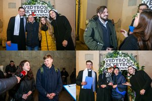 Porelės sostinės centre ryžosi avantiūrai: tuokėsi ir atsakinėjo į provokuojančius klausimus