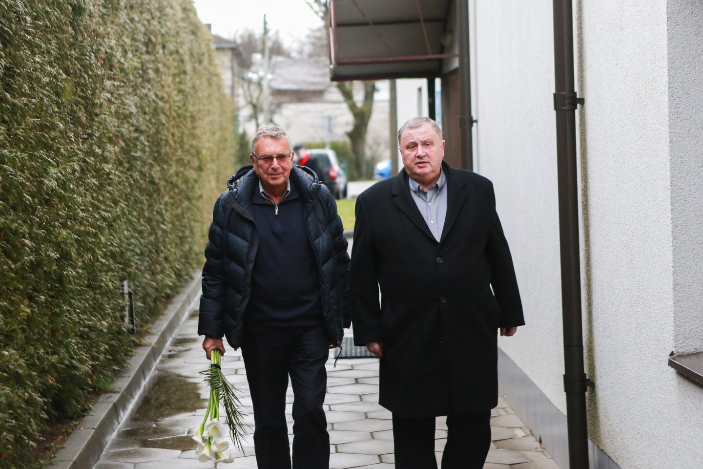 J.Jučas ir buvęs Kauno meras Arvydas Garbaravičius (dešinėje).                <br> G.Bitvinsko nuotr.