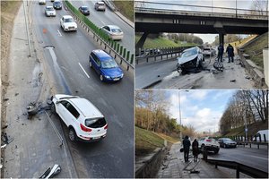 Dėl avarijų paralyžiuota judriausia Vilniaus gatvė – spūstys nusidriekė į visas puses