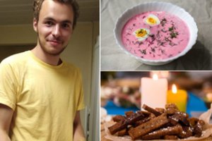 Studentui iš Vokietijos taip patiko šaltibarščiai, kad ruošia juos net ir žiemą