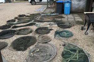 Rokiškio r. pareigūnai ūkiniame pastate aptiko nusikaltimo prieš gamtą įrankius