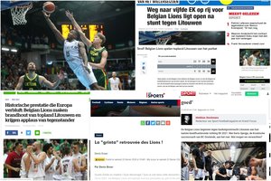 Belgų spauda po krepšininkų pergalės prieš lietuvius aikčiojo iš susižavėjimo