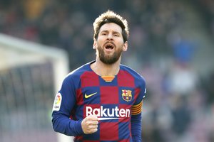 L. Messi įvarčių „pokeris“ lėmė „Barcelona“ triuškinamą pergalę Ispanijoje