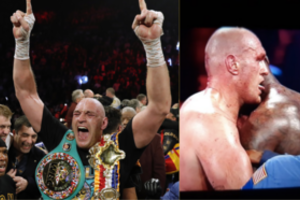 Šlykštus čempiono poelgis: T. Fury kovos metu paragavo D. Wilderio kraujo