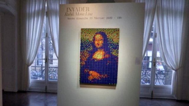 Paryžiaus aukcione parduotas neeilinis paveikslas, sukurtas iš 300 Rubiko kubų