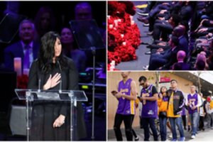 Tūkstančiai žmonių Los Andžele susirinko pagerbti K. Bryanto ir jo dukters atminimo