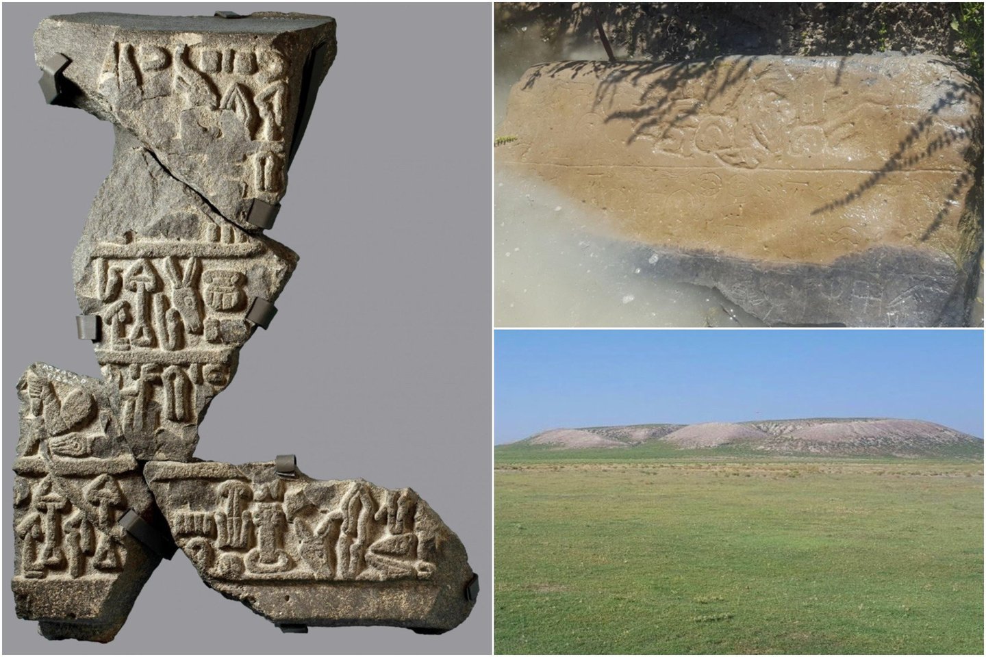 Su vertėjų pagalba archeologai išsiaiškino, kad hieroglifai ant akmens bloko, vadinamo stela, pasakoja apie kariuomenės pergalę. <br> lrytas.lt koliažas.