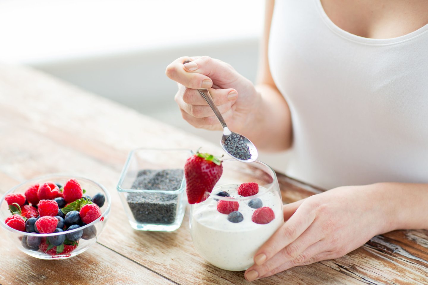 Pusryčius praturtinkite sėklų mišiniu – nesvarbu, ar tai dribsniai, jogurtas, košė, sumuštinis ar kiaušiniai.<br>123rf nuotr.