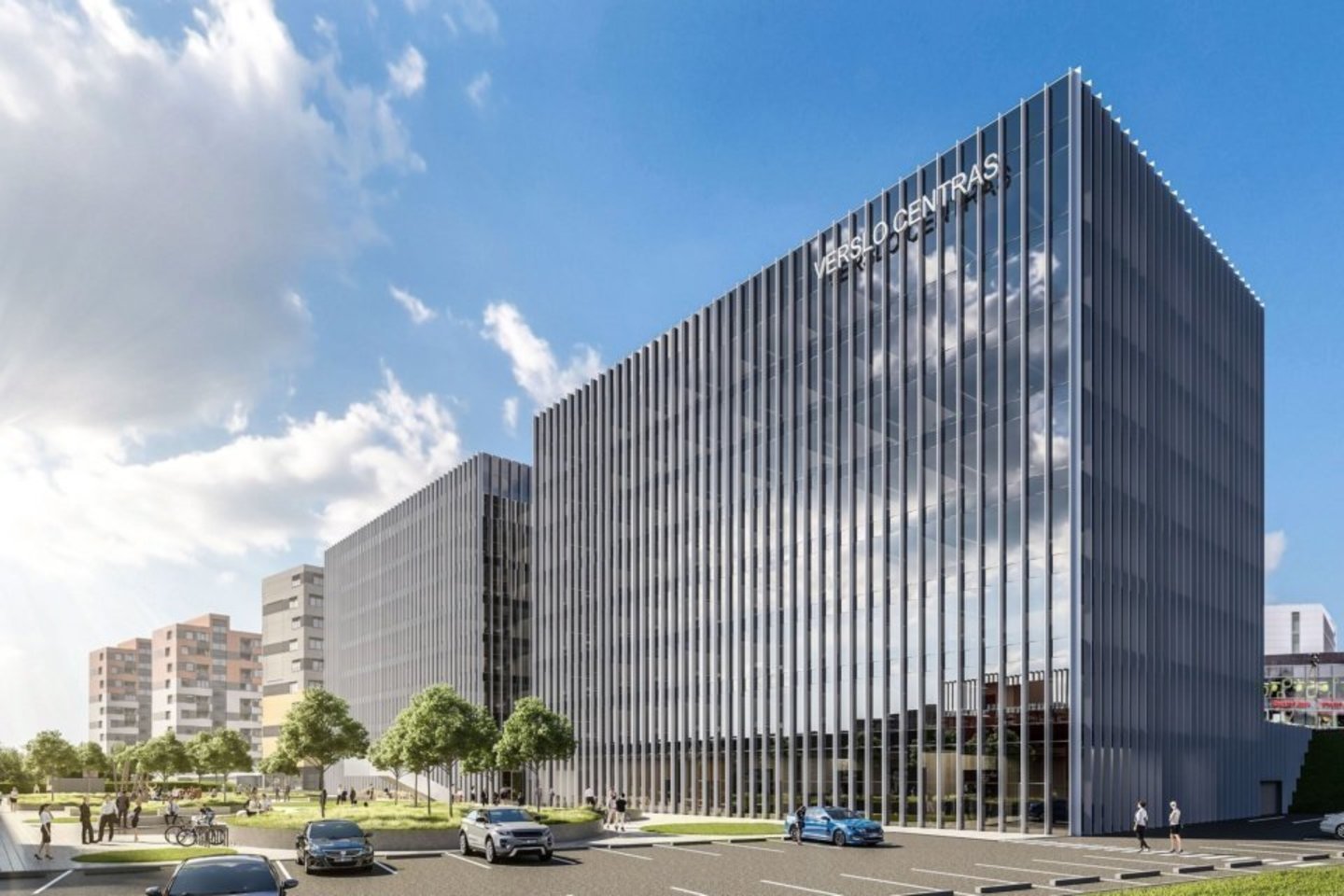 Naujas 16 tūkst. kvadratinių metrų ploto verslo centras, planuojama, bus pastatytas iki 2021 metų pradžios.<br>vizualizacija