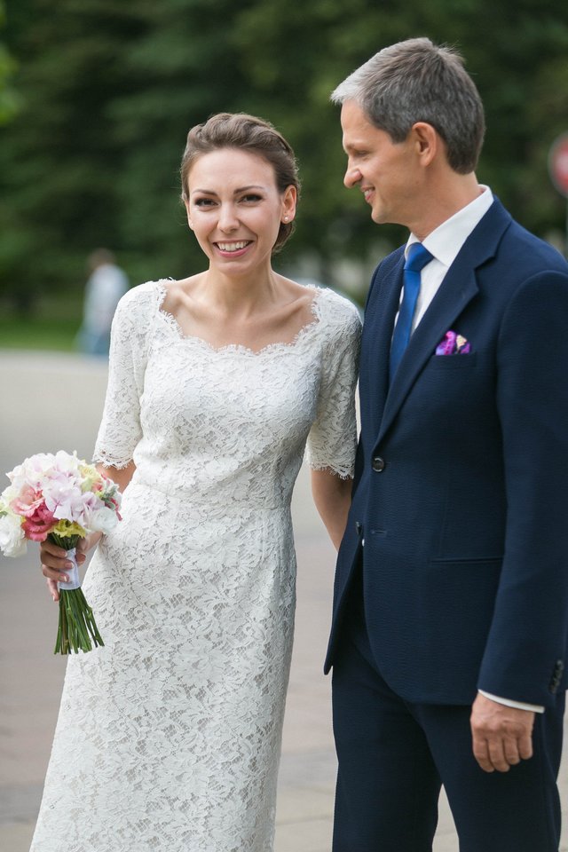 N.Numavičiaus ir K.Leontjevos vestuvių akimirka.<br>T.Bauro nuotr.