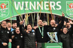 „Manchester City“ iškovojo Anglijos lygos taurę