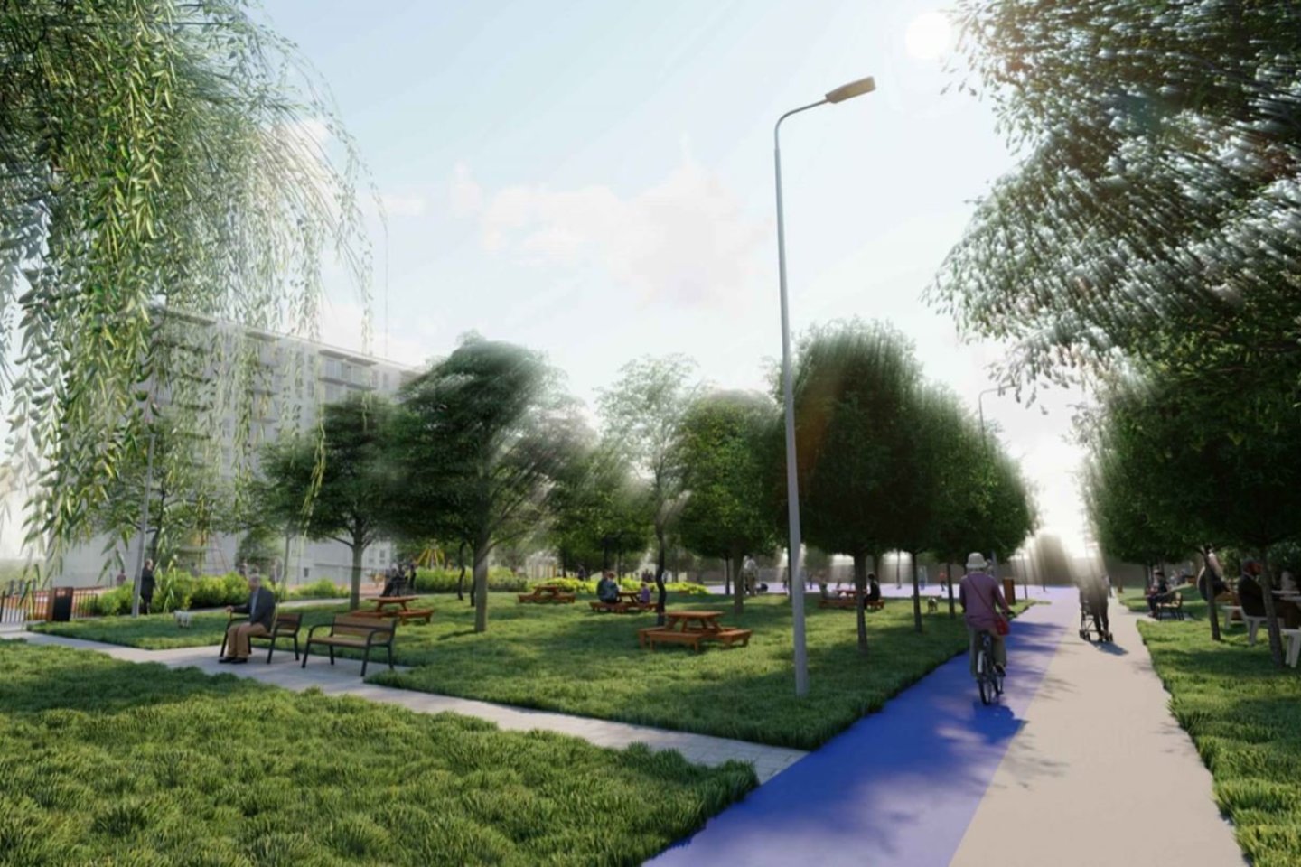 Perkūnkiemyje netrukus žadami itin laukiamo skvero įrengimo darbai.<br>„Vilniaus plano“ vizual.