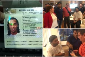 Skandalas Brazilijoje: legendinis Ronaldinho sučiuptas su padirbtu pasu