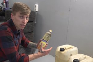 Patikrino, kiek galima nuvažiuoti su aliejumi maišytu dyzelinu