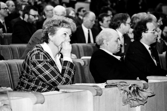 Lietuvos Nepriklausomybės atkūrimo 1990 m. kovo 11 dienos įvykiai.<br>P.Lileikio nuotr.