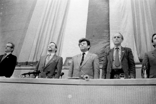 Lietuvos Nepriklausomybės atkūrimo 1990 m. kovo 11 dienos įvykiai.<br>P.Lileikio nuotr.