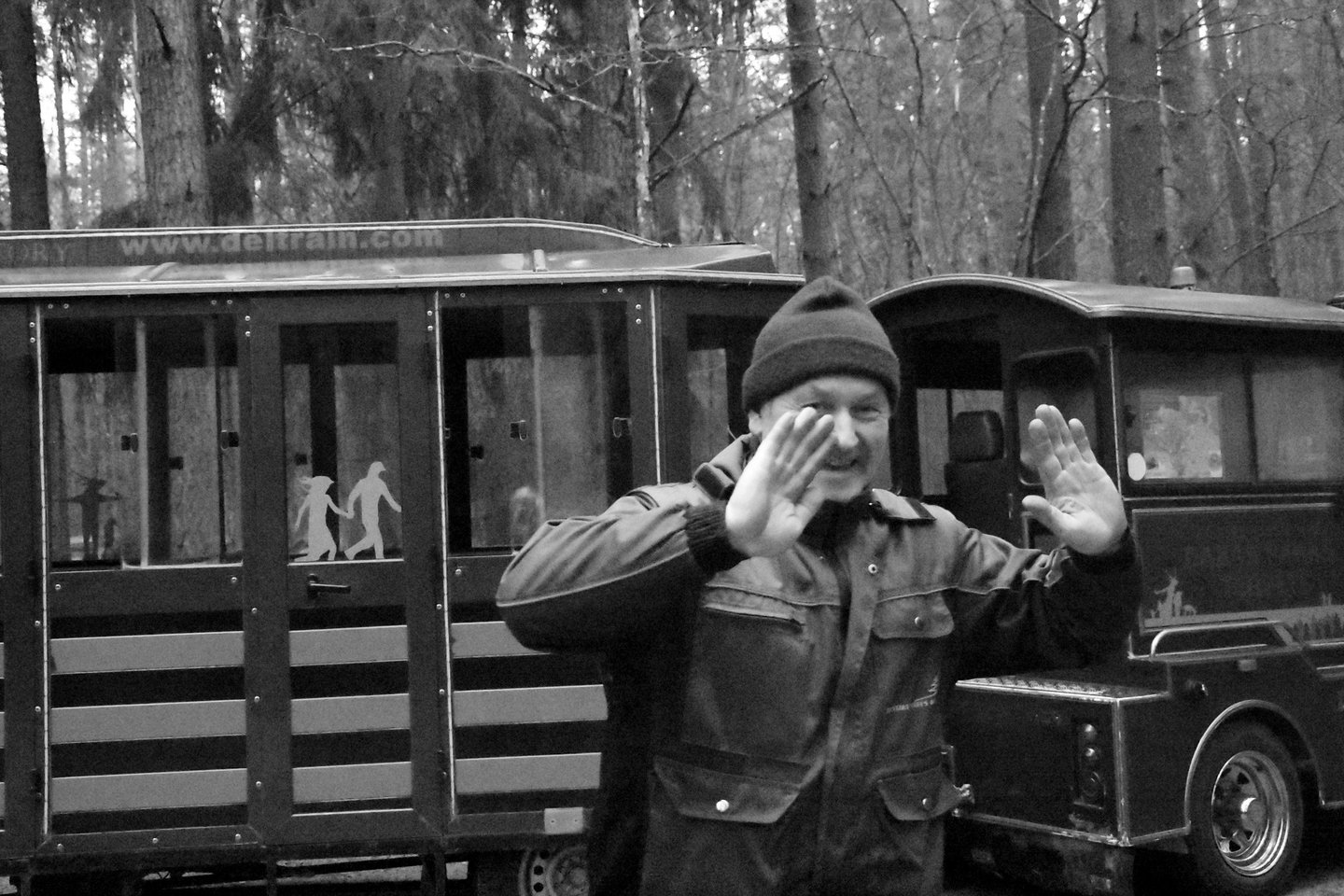  Tėrvetės gamtos parkas Latvijoje. Traukinukas, kuris vežioja keleivius po mišką. <br> A.Srėbalienės nuotr.