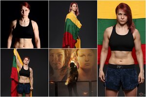 Į kovą Kanzaso narve – Lietuvos vėliava apsigaubusi raudonplaukė