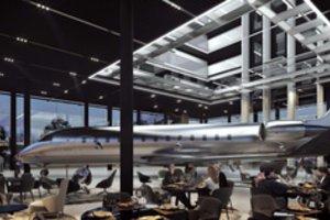 To Vilnius dar nematė: pirmame pastato aukšte, šalia restorano – lėktuvas