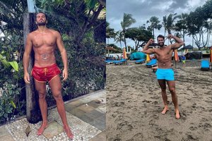 Balio saloje Žilvinas Tratas nevengia rodyti ištreniruoto savo kūno