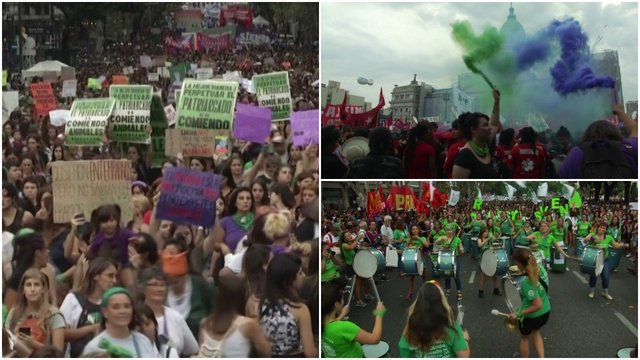 Demonstracijos dėl lygių teisių tęsiasi: tūkstančiai moterų išėjo į gatves
