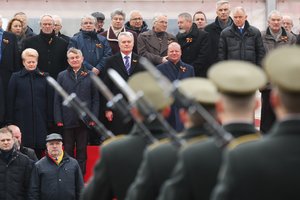 G. Nausėda šventinėje kalboje į V. Landsbergį kreipėsi kaip į prezidentą: „Užuojauta“