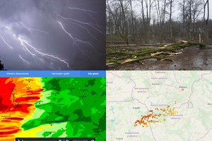 Per Lietuvą slenkanti audra siaubia šalį: išvartė medžius, dangų skrodė žaibai