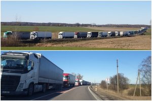 Kalvarijos sav., ties Lenkijos pasieniu, susidarė daugiau nei 20 kilometrų spūstis