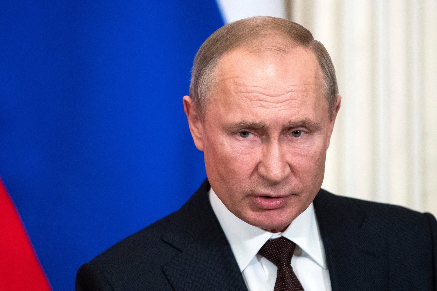 ​Rusijos Konstitucinis Teismas pirmadienį patvirtino prezidento Vladimiro Putino pasiūlytas šalies pagrindinio įstatymo pataisas ir suteikė jam galimybę dirbti dar dvi kadencijas valstybės vadovo poste.<br>Reuters/Scanpix nuotr.