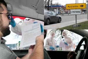 Vilniuje pradėjo veikti pirmoji koronaviruso tyrimų stotelė: per dieną planuojama paimti 40 mėginių