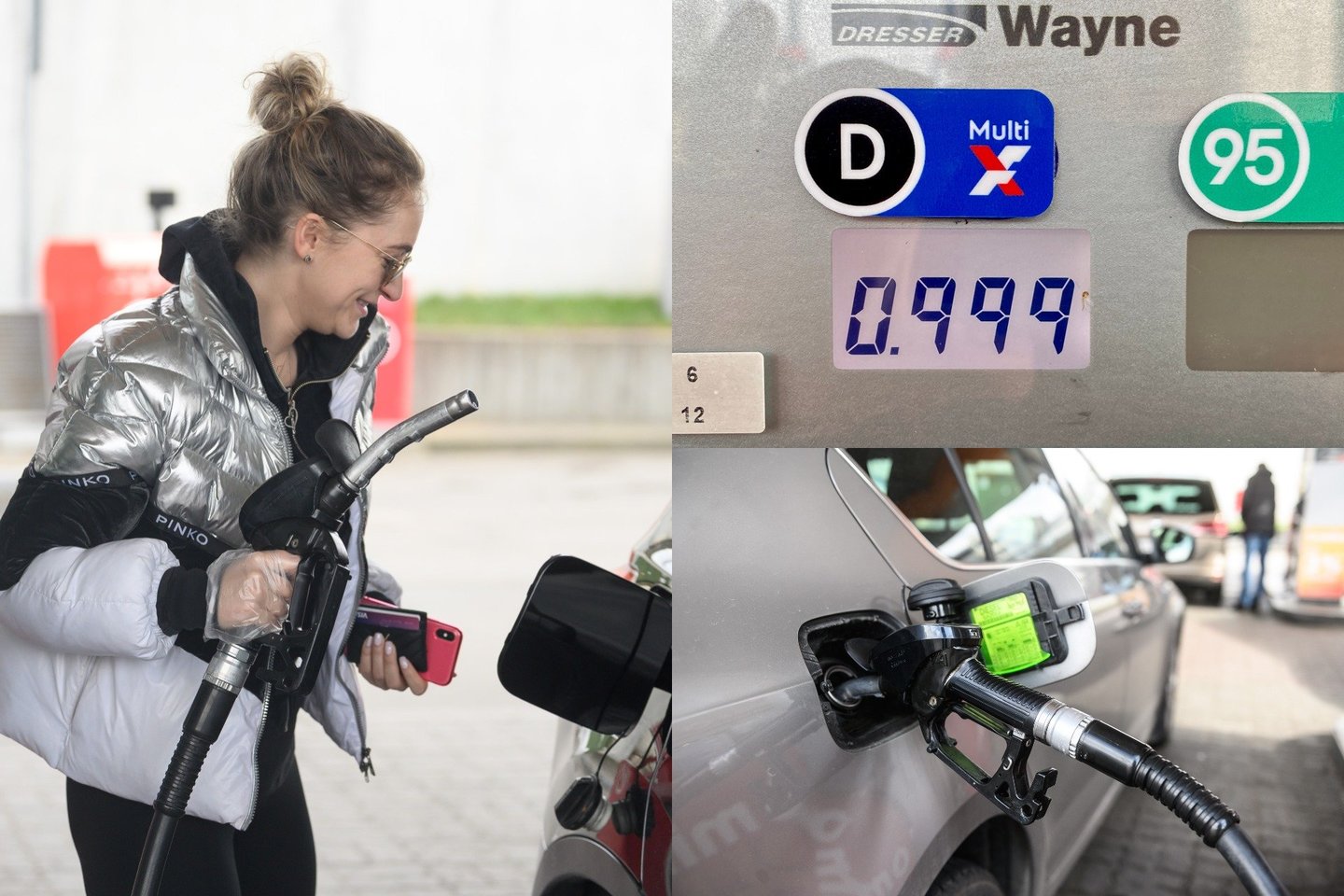 Šalies vairuotojai Lietuvoje jau gali įsipilti degalų pigiau nei už eurą – Klaipėdoje vienoje iš degalinių litras dyzelino kainuoja 0,99 eurų.<br>Lrytas.lt fotomontažas.