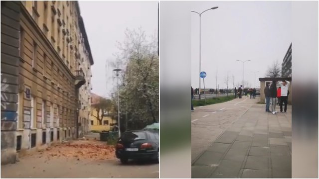 Kroatiją supurtė stiprus žemės drebėjimas: žmonės puolė bėgti iš namų