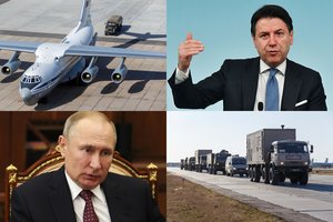 Rusija siunčia pagalbą Italijai – 9 karo lėktuvus įrangos ir 100 medikų