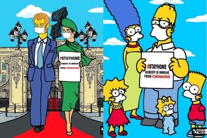 „Simpsonų“ personažai stojo į kovą su koronavirusu: serialo veikėja virto ir Meghan Markle