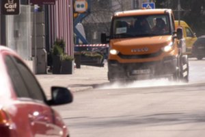 Sostinė imasi dezinfekuoti gatves, Kaunas ir Klaipėda dar palauks