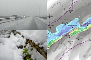 Į Lietuvą veržiasi arktinio oro frontas: per šalį slinks šlapdribos ir sniego banga