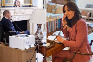 Naujausiuose kadruose – „iš namų“ dirbantys princas Williamas ir Catherine Middleton